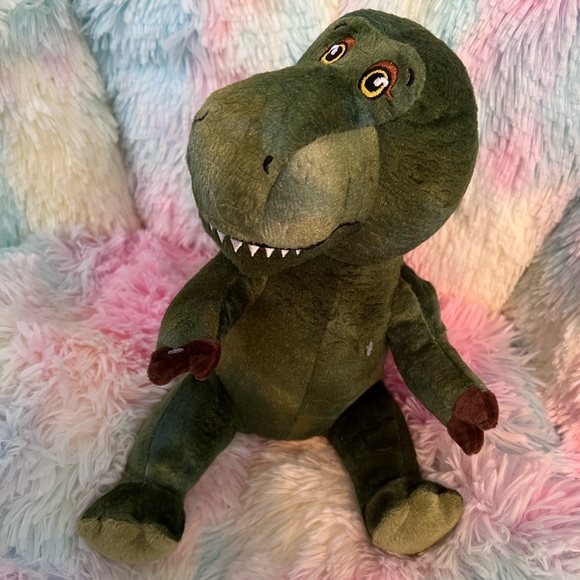 Green Dinosaur 9.5”x11” Stuffed Animal * Handsome & Personable Smile with Teeth - Picture 5 of 13